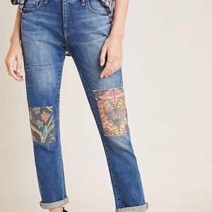 Pilcro & Letterpress Cropped Slim Boyfriend Jeans